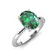 3 - Lucia 2.29 ctw Created Alexandrite Oval Shape (9x7 mm) Hidden Halo accented Natural Diamond Engagement Ring 