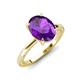 3 - Lucia 1.84 ctw Amethyst Oval Shape (9x7 mm) Hidden Halo accented Natural Diamond Engagement Ring 