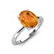 3 - Lucia 1.84 ctw Citrine Oval Shape (9x7 mm) Hidden Halo accented Natural Diamond Engagement Ring 