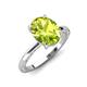 3 - Lucia 2.14 ctw Peridot Oval Shape (9x7 mm) Hidden Halo accented Natural Diamond Engagement Ring 