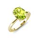 3 - Lucia 2.14 ctw Peridot Oval Shape (9x7 mm) Hidden Halo accented Natural Diamond Engagement Ring 