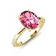 3 - Lucia 2.24 ctw Pink Tourmaline Oval Shape (9x7 mm) Hidden Halo accented Natural Diamond Engagement Ring 