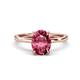 1 - Lucia 2.24 ctw Pink Tourmaline Oval Shape (9x7 mm) Hidden Halo accented Natural Diamond Engagement Ring 