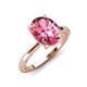 3 - Lucia 2.24 ctw Pink Tourmaline Oval Shape (9x7 mm) Hidden Halo accented Natural Diamond Engagement Ring 