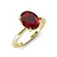 3 - Lucia 2.34 ctw Red Garnet Oval Shape (9x7 mm) Hidden Halo accented Natural Diamond Engagement Ring 