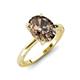 3 - Lucia 1.89 ctw Smoky Quartz Oval Shape (9x7 mm) Hidden Halo accented Natural Diamond Engagement Ring 