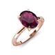 3 - Lucia 2.44 ctw Rhodolite Garnet Oval Shape (9x7 mm) Hidden Halo accented Natural Diamond Engagement Ring 