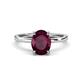 1 - Lucia 2.44 ctw Rhodolite Garnet Oval Shape (9x7 mm) Hidden Halo accented Natural Diamond Engagement Ring 