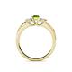 4 - Jamille 0.83 ctw Peridot (4.50 mm) and Lab Grown Diamond (3.50 mm) Three Stone accented Peridot Engagement Ring  