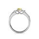 4 - Jamille 0.79 ctw Yellow Sapphire (4.50 mm) and Lab Grown Diamond (3.50 mm) Three Stone accented Yellow Sapphire Engagement Ring  