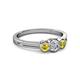 2 - Irina 0.50 ctwLab Grown Diamond With Side Yellow Sapphire Three Stone Engagement Ring 