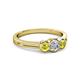 2 - Irina 0.49 ctwLab Grown Diamond With Side Yellow Diamond Three Stone Engagement Ring 