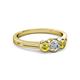 2 - Irina 0.50 ctwLab Grown Diamond With Side Yellow Sapphire Three Stone Engagement Ring 