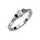 3 - Irina 0.53 ctwLab Grown Diamond With Side Black Diamond Three Stone Engagement Ring 