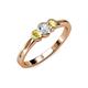 3 - Irina 0.50 ctwLab Grown Diamond With Side Yellow Sapphire Three Stone Engagement Ring 
