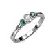 3 - Irina 0.54 ctwLab Grown Diamond With Side Created Alexandrite Three Stone Engagement Ring 