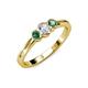 3 - Irina 0.54 ctwLab Grown Diamond With Side Created Alexandrite Three Stone Engagement Ring 