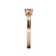 5 - Irina 0.47 ctwLab Grown Diamond With Side Pink Tourmaline Three Stone Engagement Ring 