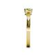 5 - Irina 0.54 ctwLab Grown Diamond With Side Peridot Three Stone Engagement Ring 