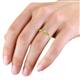 6 - Irina 0.54 ctwLab Grown Diamond With Side Peridot Three Stone Engagement Ring 