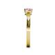 5 - Irina 0.50 ctwLab Grown Diamond With Side Pink Sapphire Three Stone Engagement Ring 