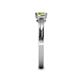 5 - Irina 0.54 ctwLab Grown Diamond With Side Peridot Three Stone Engagement Ring 