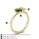 5 - Nadya Pear Shape Lab Created Emerald & Emerald Shape Yellow Sapphire 2 Stone Duo Ring 