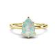 1 - Lucia 0.80 ctw Opal Pear Shape (9x6 mm) Hidden Halo accented Natural Diamond Engagement Ring  