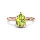 1 - Lucia 1.63 ctw Peridot Pear Shape (9x6 mm) Hidden Halo accented Natural Diamond Engagement Ring  