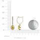 3 - Ilona 1.08 ctw Yellow Sapphire Pear Shape (5x3 mm) with accented Diamond Halo Dangling Earrings 