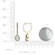 3 - Ilona 1.08 ctw White Sapphire Pear Shape (5x3 mm) with accented Diamond Halo Dangling Earrings 