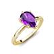 3 - Lucia 1.28 ctw Amethyst Pear Shape (9x6 mm) Hidden Halo accented Natural Diamond Engagement Ring  