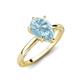 3 - Lucia 1.33 ctw Aquamarine Pear Shape (9x6 mm) Hidden Halo accented Natural Diamond Engagement Ring  