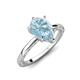 3 - Lucia 1.33 ctw Aquamarine Pear Shape (9x6 mm) Hidden Halo accented Natural Diamond Engagement Ring  