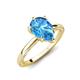 3 - Lucia 1.78 ctw Blue Topaz Pear Shape (9x6 mm) Hidden Halo accented Natural Diamond Engagement Ring  