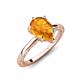 3 - Lucia 1.33 ctw Citrine Pear Shape (9x6 mm) Hidden Halo accented Natural Diamond Engagement Ring  