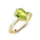 3 - Lucia 1.63 ctw Peridot Pear Shape (9x6 mm) Hidden Halo accented Natural Diamond Engagement Ring  