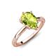 3 - Lucia 1.63 ctw Peridot Pear Shape (9x6 mm) Hidden Halo accented Natural Diamond Engagement Ring  