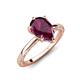 3 - Lucia 1.58 ctw Rhodolite Garnet Pear Shape (9x6 mm) Hidden Halo accented Natural Diamond Engagement Ring  