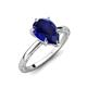 3 - Lucia 2.28 ctw Blue Sapphire Pear Shape (9x7 mm) Hidden Halo accented Natural Diamond Engagement Ring  