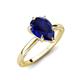 3 - Lucia 2.28 ctw Blue Sapphire Pear Shape (9x7 mm) Hidden Halo accented Natural Diamond Engagement Ring  