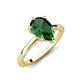 3 - Lucia 1.48 ctw Created Emerald Pear Shape (9x7 mm) Hidden Halo accented Natural Diamond Engagement Ring  