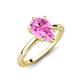 3 - Lucia 2.28 ctw Created Pink Sapphire Pear Shape (9x7 mm) Hidden Halo accented Natural Diamond Engagement Ring  