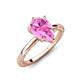 3 - Lucia 2.28 ctw Created Pink Sapphire Pear Shape (9x7 mm) Hidden Halo accented Natural Diamond Engagement Ring  