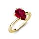 3 - Lucia 2.68 ctw Created Ruby Pear Shape (9x7 mm) Hidden Halo accented Natural Diamond Engagement Ring  