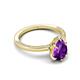 5 - Lucia 1.28 ctw Amethyst Pear Shape (9x6 mm) Hidden Halo accented Natural Diamond Engagement Ring  