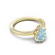 5 - Lucia 1.33 ctw Aquamarine Pear Shape (9x6 mm) Hidden Halo accented Natural Diamond Engagement Ring  