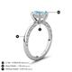 4 - Lucia 1.33 ctw Aquamarine Pear Shape (9x6 mm) Hidden Halo accented Natural Diamond Engagement Ring  