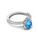 5 - Lucia 1.78 ctw Blue Topaz Pear Shape (9x6 mm) Hidden Halo accented Natural Diamond Engagement Ring  