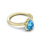 5 - Lucia 1.78 ctw Blue Topaz Pear Shape (9x6 mm) Hidden Halo accented Natural Diamond Engagement Ring  